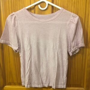 Women’s Short Sleeve Puff Shoulder Tee - Light Lavender